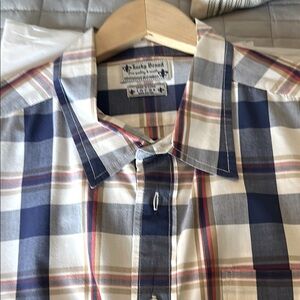 Lucky Brand Men's Blue Plaid Shirt